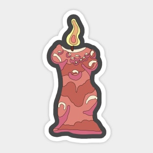 Orange candle Sticker